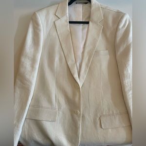 Cream Linen Sport-Coat. 40R